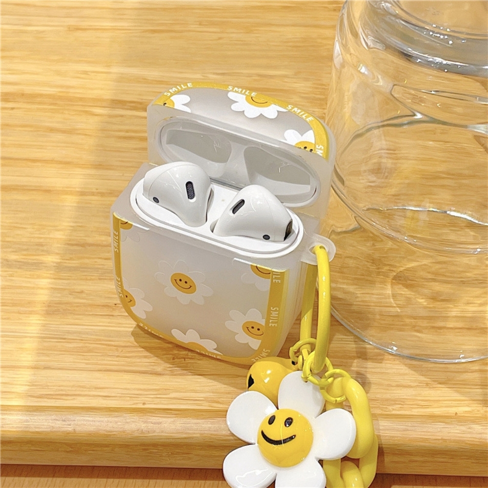 Airpods Case Airpods Pro Case Airpods 3rd Gen Case Smile Daisy flower Silicone - Picture 9 of 11